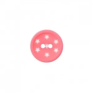 Boutons étoiles polyester 2 trous 12mm X3 - Prym Fuchsia Rose - Fuchsi... pas cher