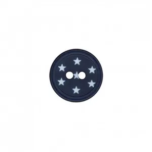 Boutons étoiles polyester 2 trous 15mm X3 - Prym Marine Bleu - Marine ...