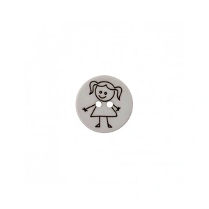 Prym Boutons Fille polyester 15mm X 3 - Gris Clair - Gris Clair