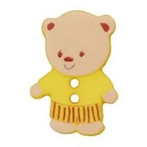 Non communiqué Boutons Ourson blanc 15mm X 3 - Union Knopf(...) - Jaune
