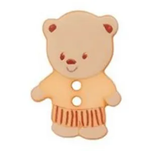 Non communiqué Boutons Ourson blanc 15mm X 3 - Union Knopf(...) - Orange