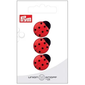 Prym Bouton Polyester 18 mm 3 pcs Coccinelle pas cher