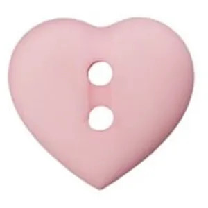 Non communiqué Boutons Coeur 2 trous 12 mm X 4 - Union Knopf(...) - Rose Clair