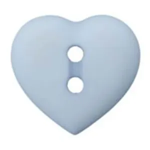 Non communiqué Boutons Coeur 2 trous 12 mm X 4 - Union Knopf(...) - Bleu Clair
