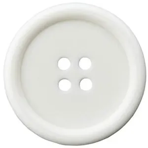 Non communiqué Boutons rebord 4 trous 20mm X 3 - Union Knopf(...) - Blanc