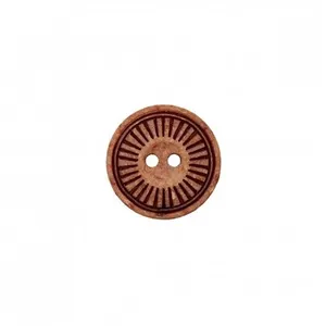 Non communiqué Boutons polyester et bois 2 trous 23mm X2 - Prym(...) - Marron