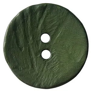 Bouton rond imitation bois 2 trous 30mm X 1 - Prym Vert Fonce - Vert F...