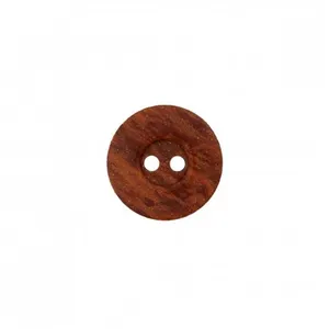 Boutons imitation bois en polyester 2 trous 23mm X 2 - Prym Brin Fonce...