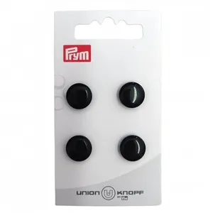 Non communiqué Boutons Rond en polyester à queue 12mm X4 - Prym(...) - Noir
