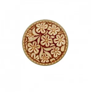 Bouton métal motif floraux 23mm à queue - Prym Brun Moyen marron - Bru...