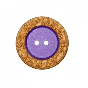 Bouton manteau à rebord doré 2 trous 23 à 28mm - Prym 28 Violet - 28 V...