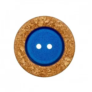 Bouton manteau à rebord doré 2 trous 23 à 28mm - Prym 28 Marine - 28 M...