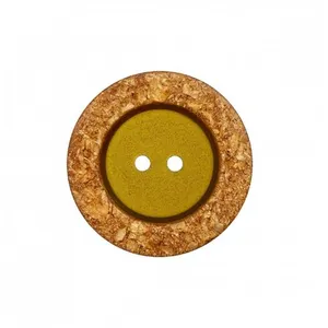 Bouton manteau à rebord doré 2 trous 23 à 28mm - Prym 28 vert olive - ...