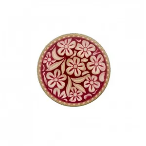 Bouton métal motif floraux 23mm à queue - Prym Bordeaux Rouge - Bordea...