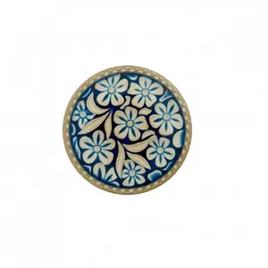 Bouton métal motif floraux 23mm à queue - Prym Marine Bleu - Marine Bl...