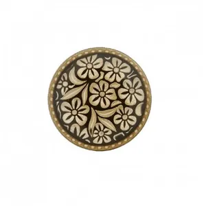 Non communiqué Bouton métal motif floraux 23mm à queue - Prym(...) - Gris Fonce