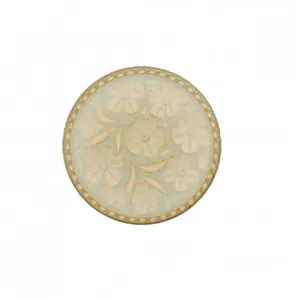 Bouton métal motif floraux 23mm à queue - Prym Vert Turquoise - Vert T...