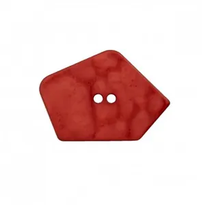 Bouton en forme de pentagone 2 trous 40mm - Prym Rouille Rouge - Rouil...