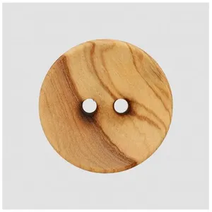 Bouton rond 2 trous en bois d olivier   Ø 28 mm   Prym(...) - 016 Natu...