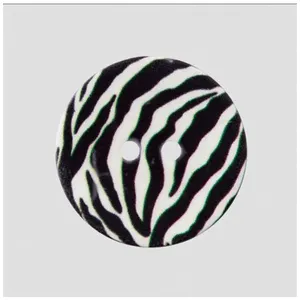 Bouton coco imprimé Zébre 2 trous 30mm - Prym(...) - Blanc pas cher