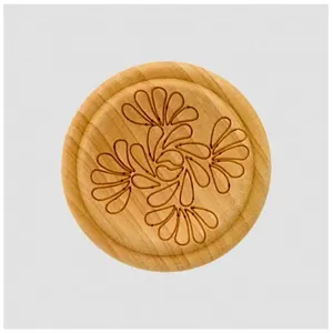 Bouton Rond en Bois Motif Fleurs   20 mm   Prym(...) - 016 Naturel