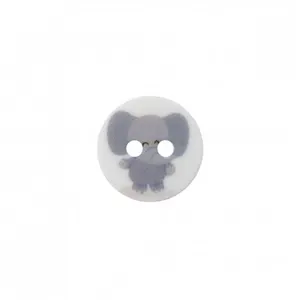Bouton animaux polyester 2 trous 12mm - Prym Elephant Multicolore - El...