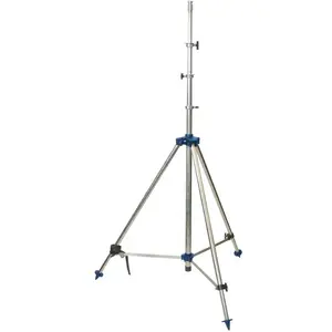 Dönges Trépied télescopique en acier inoxydable avec amortisseur pneumatique DIN 14682 (Métal), Trépied, Argent