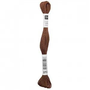Fil à broder mouliné Uni - Rico Design 272 Marron - 272 Marron pas cher