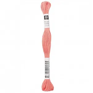 Fil à broder mouliné Uni - Rico Design 033 Rose - 033 Rose pas cher