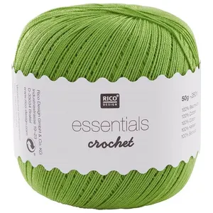 Rico Design Essentiels Crochet Vert Clair, 100% Coton, 7.5 x 7.5 X 8 C...