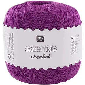 Rico Design Essentiels Crochet Violet, 100% Coton, 7.5 x 7.5 X 8 CM