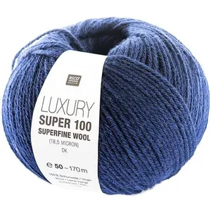 Rico Design Pelote de laine Luxury Super 100 superfine wool dk -(...) - 10 Bleu