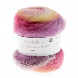 Rico design - Pelote Essentials super kid mohair loves silk print terre pas cher