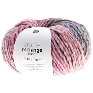 Pelote de laine à tricoter CREATIVE MELANGE CHUNKY - 060 Rose-bleu - 0... pas cher