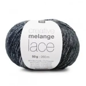 Pelote de COTON à tricoter CREATIVE MELANGE LACE -(...) - 06 Gris pas cher