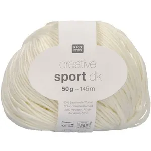 Non communiqué Coton à tricoter CREATIVE SPORT DK - Rico Design(...) - 01 Ecru pas cher