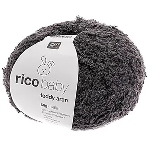 Pelote à tricoter Rico Baby Teddy Aran - Rico Design 024 Gris - 024 Gr...