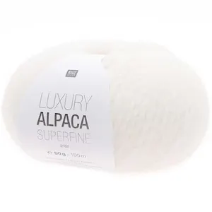 Fil de laine à tricoter LUXURY ALPACA Superfine Aran -(...) - 01 Ecru