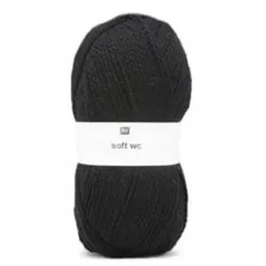Fil de laine à tricoter Creative Soft Wool Aran - 100GR - 18 Noir - 18... pas cher