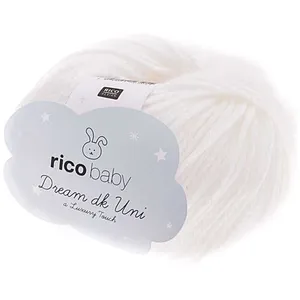 Laine layette BABY DREAM DK UNI - Rico 001 Blanc pas cher