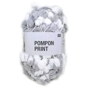 Pelote à pompons CREATIVE POMPON PRINT 200 GR - Rico Design(...) - 31 Gris