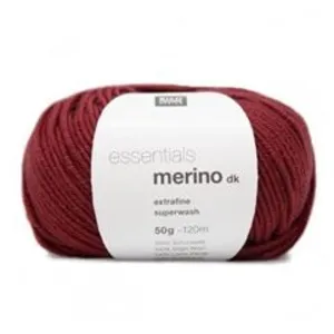 Fil de laine à tricoter ESSENTIALS MERINO DK - Rico Design(...) - 79 Rouge
