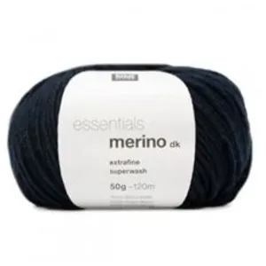 Fil de laine à tricoter ESSENTIALS MERINO DK - 36 Bleu marine - 36 Ble... pas cher