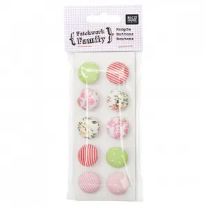 BOUTONS RECOUVERTS Patchwork Family -(...) - 081 Multicolore pas cher