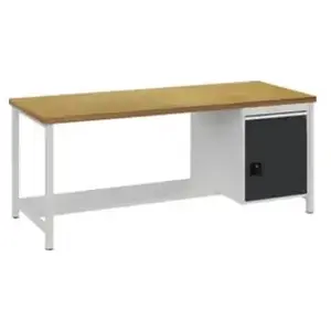 Établi gris anthracite, RAL 7016 l2000xH859xP750 mm Hêtre multiplex 40...
