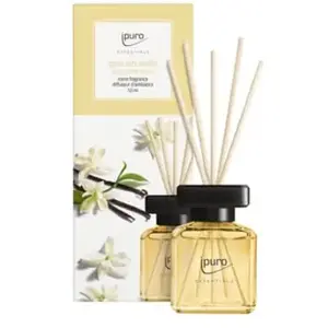 ipuro - Essentials Parfum d'intérieur Soft Vanilla 50ml - Notes de Vanille, Bois de Santal, réglisse, Fleur de pêche, Caramel - Diffuseur à bâtonnets - Parfum Cosy et réconfortant pour MaisonVendu paramazon