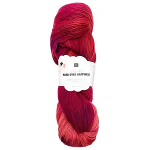 Pelote de laine Luxury HAND-DYED HAPPINESS DK - 100GR - 007 Rouge - 00...