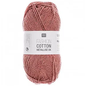 Fil à tricoter FASHION COTTON MÉTALLISÉ DK - Rico Design 19 Rouge - 19... pas cher