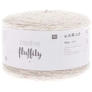 Coton à tricoter Creative FLUFFILY - 150 GR - Rico Design(...) - 01 Ecru