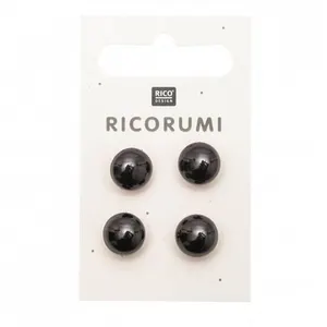 Boutons yeux Amigurumi grand modèle D.11 mm X 4 Ricorumi - Rico Design...